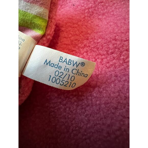 Build A Bear Workshop Striped Pattern Fleece Stuffed Animal Sleeping Bag Pink - Picture 10 of 11